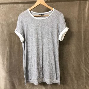 Vince white and gray Boyfriend Tee